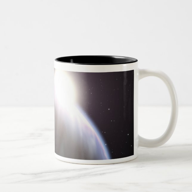 Tasse 2 Couleurs Une planète extrasolaire avec son étoile parente (Droit)