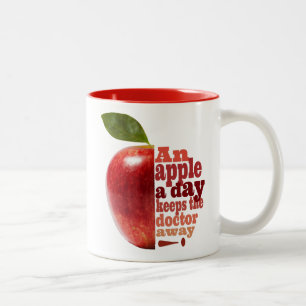 Tasse 2 Couleurs Une pomme par jour