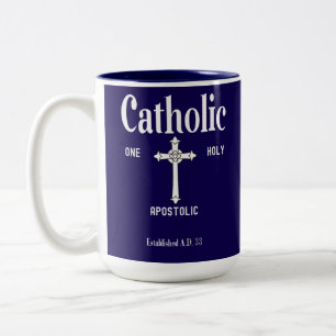 Tasse 2 Couleurs Une Sainte Église Catholique Apostolique Foi