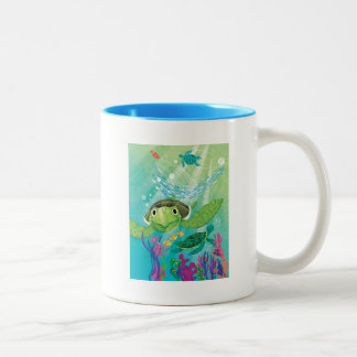 Tasse 2 Couleurs Une Secourt de tortue de mer