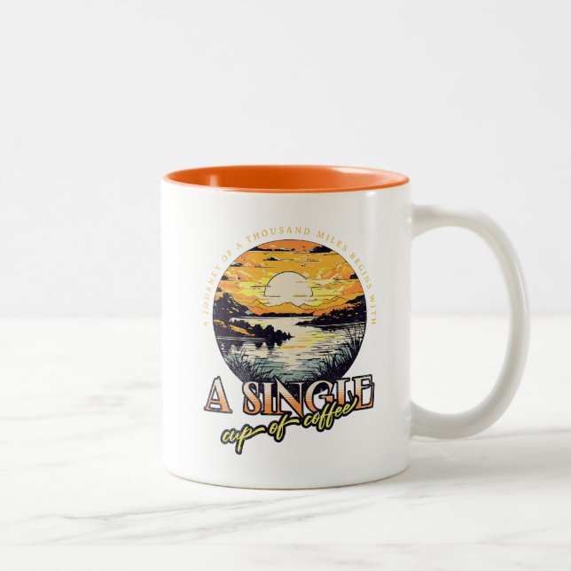 Tasse 2 Couleurs Une seule coupe de café (Droit)