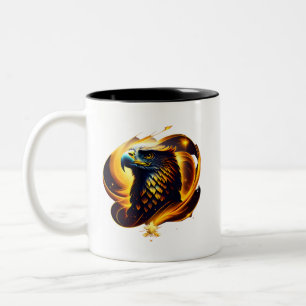 Tasse 2 Couleurs Une tête d'aigle en or