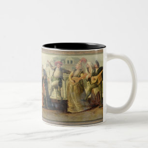 Tasse 2 Couleurs Une troupe de Commedia Dell'Arte avant une