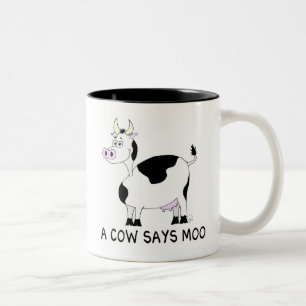 Tasse 2 Couleurs Une Vache Dit Moo