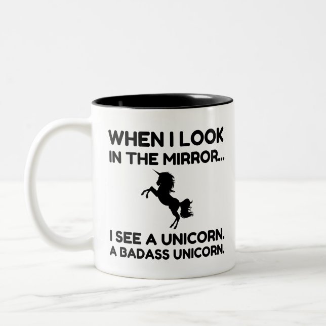 TASSE 2 COULEURS UNICORN DE BADASS (Gauche)