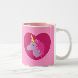 Tasse 2 Couleurs Unicorne rose