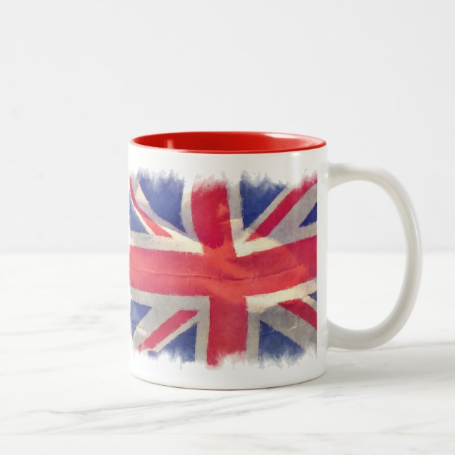 Tasse 2 Couleurs Union Flag ou Union Jack Patriot britannique (Droit)