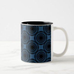 Tasse 2 Couleurs Uptown Trendy Circles Mug, Royal Blue