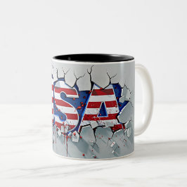Tasse 2 Couleurs USA Mug, 4th of July Mug, Independence Day