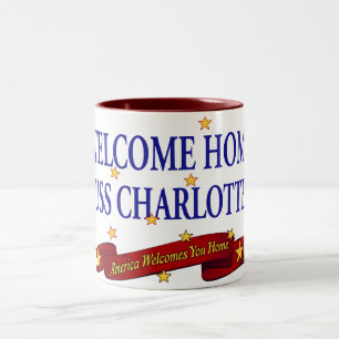 Tasse 2 Couleurs USS à la maison bienvenu Charlotte