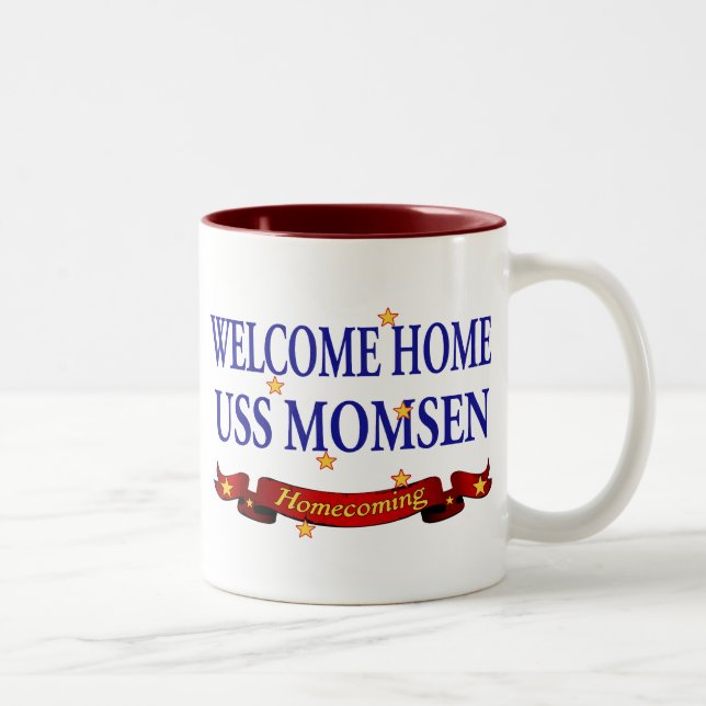 Tasse 2 Couleurs USS à la maison bienvenu Momsen (Droit)