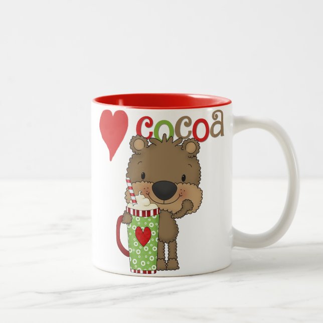 Tasse 2 Couleurs Vacances d'amour de cacao d'ours (Droit)