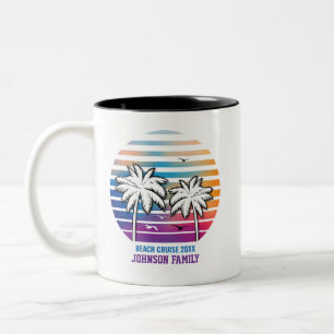 Tasse 2 Couleurs Vacances de croisière personnalisées pour réunion