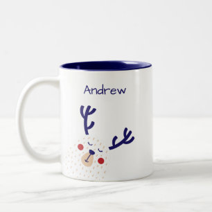Tasse 2 Couleurs Vacances d'ours polaires bleus et blancs personnal