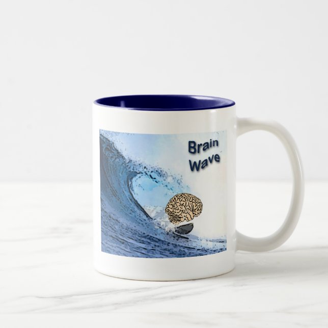 Tasse 2 Couleurs Vague cérébrale (Droit)