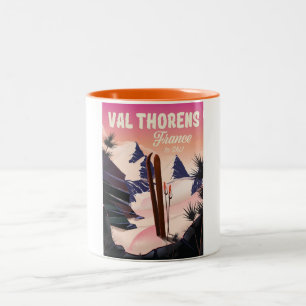 Tasse 2 Couleurs Val Thorens, France poster ski
