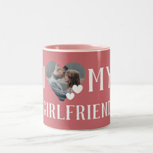 Tasse 2 Couleurs Valentines Couple Heart Photo personnalisée person