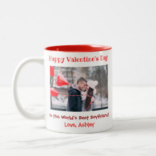 Tasse 2 Couleurs Valentines Day Love Meilleur ami photo personnalis