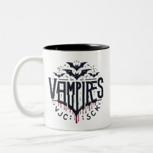 Tasse 2 Couleurs Vampires et chauves-souris à Halloween