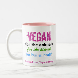Tasse 2 Couleurs Végétalien pour les animaux