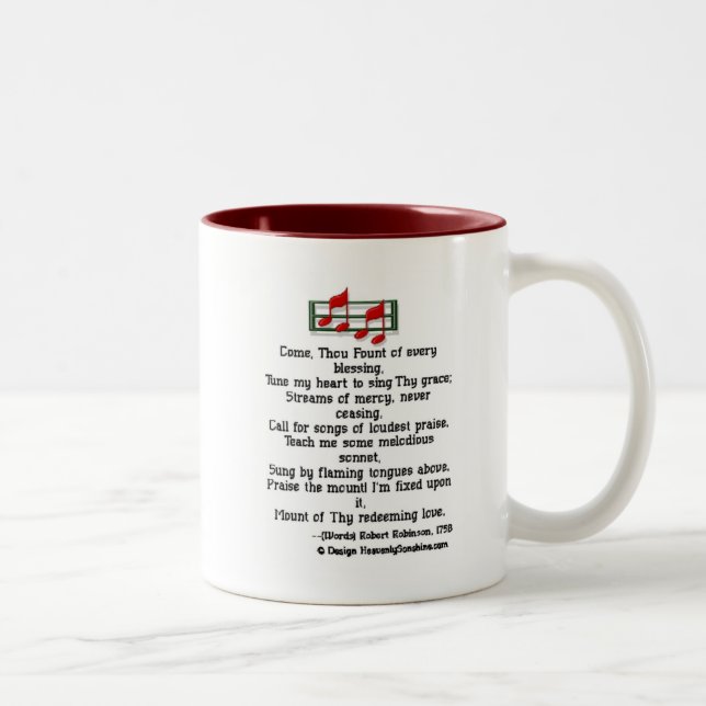 Tasse 2 Couleurs Venez l'hymne de source de mille (Droit)