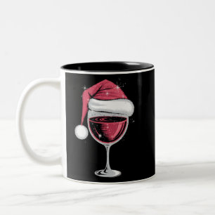 Tasse 2 Couleurs Verre à vin rouge Noël drôle de Noël Xmas