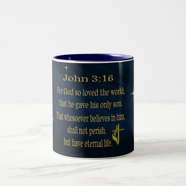 Tasse 2 Couleurs Verset biblique (Centre)