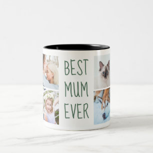 Tasse 2 Couleurs Vert sage   Meilleure maman Jamais Custom Photo Mu