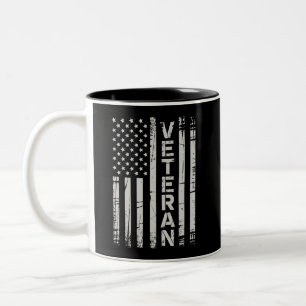 Tasse 2 Couleurs Vétéran Drapeau Américain Armée Américaine Patriot