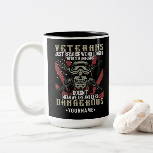 Tasse 2 Couleurs Vétéran patriotique USA Funny Humour