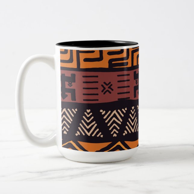 Tasse 2 Couleurs Vibes Africaines Ethniques En Style Bohème (Gauche)