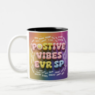 Tasse 2 Couleurs "Vibes positives dans chaque sip"