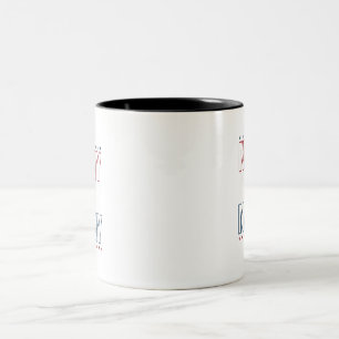 Tasse 2 Couleurs Vibes rouges et bleues de la marine américaine