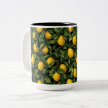 Vibrant Lemon Citrus Tree Pattern