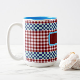 Tasse 2 Couleurs Vichy Personnalisé