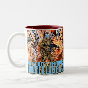 Tasse 2 Couleurs Victoire par l'intelligence par Al Rio
