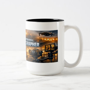 Tasse 2 Couleurs Vidéaste en action