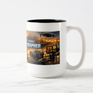 Tasse 2 Couleurs Vidéaste en action