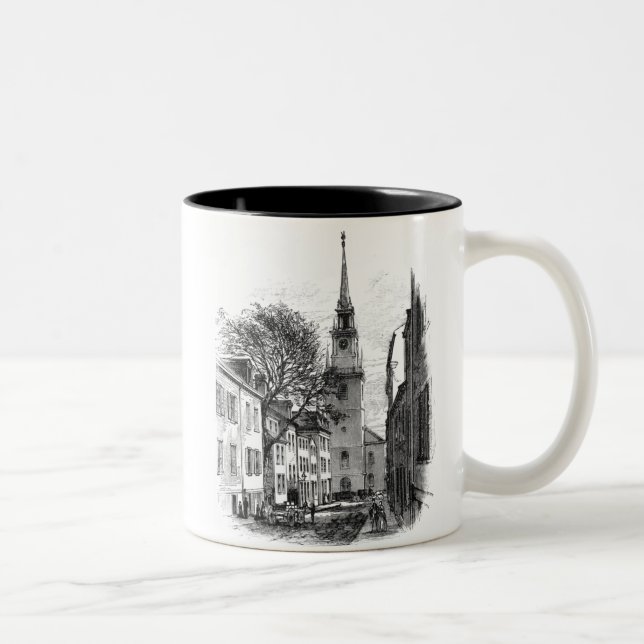 Tasse 2 Couleurs Vieille église du nord (Droit)