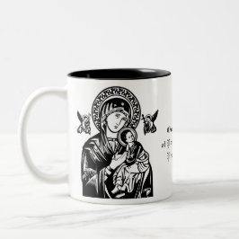 Tasse 2 Couleurs Vierge catholique Marie Jésus-Anges
