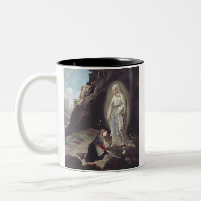 Tasse 2 Couleurs Vierge Marie de Lourdes (Gauche)