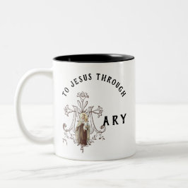 Tasse 2 Couleurs Vierge Marie Religieux Catholique Prière Jésus