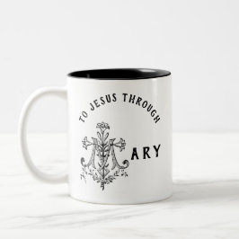 Tasse 2 Couleurs Vierge Marie Religieux Catholique Prière Jésus