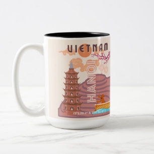 Tasse 2 Couleurs Vietnam Travel Art