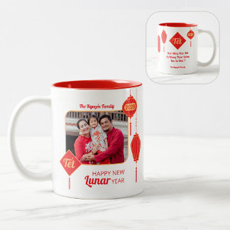 Tasse 2 Couleurs Vietnamese Tết New Year Lantern Photo