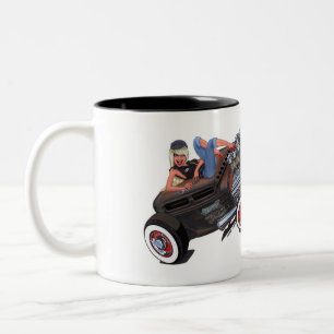 Tasse 2 Couleurs Vince Crains High Octane Art, 1930 Rusty Rat Rod