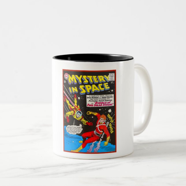 TASSE 2 COULEURS VINTAGE 1964 SCIENCE FICTION LIVRE COMIQUE (Devant droit)