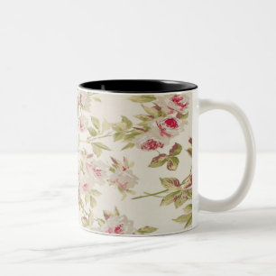 Tasse 2 Couleurs Vintage Chic Filles Roses Démodées