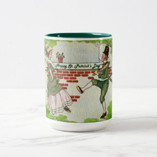 Tasse 2 Couleurs Vintage Dancing Irish Couple
