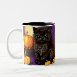 Tasse 2 Couleurs Vintage Halloween Kitten